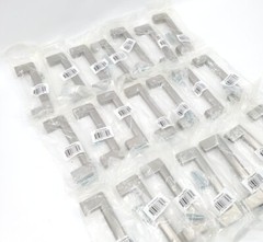 JVJ Hardware 21pcs of Cabinet Pulls, Polished Satin Nickel 96mm c/c – 77746