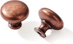 10 Pack 1-1/4″ Vintage Antique Copper Zinc Alloy Cabinet Knobs – Single Hole Cen