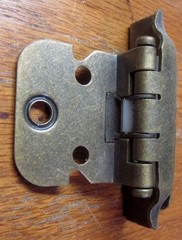Ajax 5139 USA Wrap Frame Cabinet Door Hinge 1/2″ O’lay Brass 5 Barrel Self Close