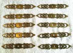 Cabinet Knob Brass Backer, Lot of 10 Decorative Trim, Continental Brass Company