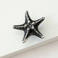 Starfish Antique Silver Dresser Knob Drawer Knobs Kitchen Cabinet Sea Star