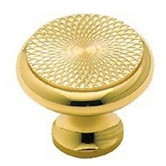 Amerock BP1956-BDC Solid Brass Diamond Cut Top Cabinet Knob