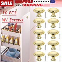 10X Door Knobs Stainless Steel Cabinet Handle Cupboard Drawer Kitchen Gold Pulls