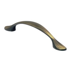 25 Pack Flare 3-3/4″ Center Rustic Brass Kitchen Cabinet Pull Handle P418796RB