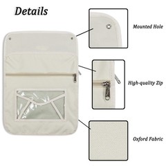 Mail Slot Catcher Beige Indoor Mail Catcher, Durable Oxford Bag for Front Doo…