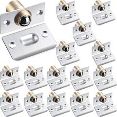 Kenning 16 Pack 0.71 Inch Ball Catch Door Hardware for Closet Silver