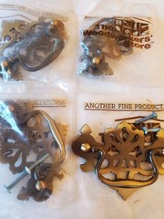 4 BRASS Dresser Drawer Pulls – THE WOODWORKERS STORE – 4″ Wide 3″ Hole Spacing