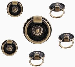 6 Pcs Antique Drawer Pull Ring Cabinet Ring Handle Cabinet Drawer Dressing Knob