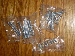 Homdiy Brushed Nickel Cabinet Pulls / Drawer Knobs plus screws Set of 8 round 1″