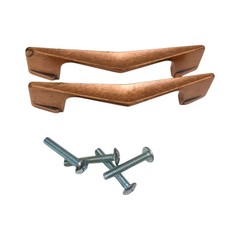 Vtg Chevron Arch Boomerang Polished Copper Cabinet Pull 2.75″ – Lot of 2