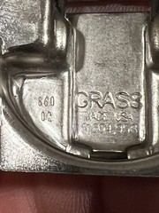 Grass 860-02 Nickel Face Frame Cabinet Hinges w/ 860-07 Base Mounting Plates