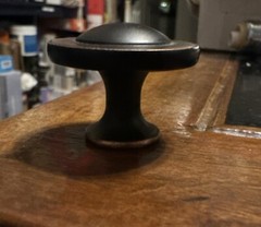 20-Stepped Round Cabinet Knob Oil Rubbed Bronze Pull Handle dia. 1.25 in 1.0H