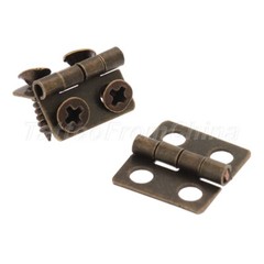 80Pcs 13x12mm Small Hinges Cabinet for Jewelry Cigar Box Wood Hinges Mini Fillet