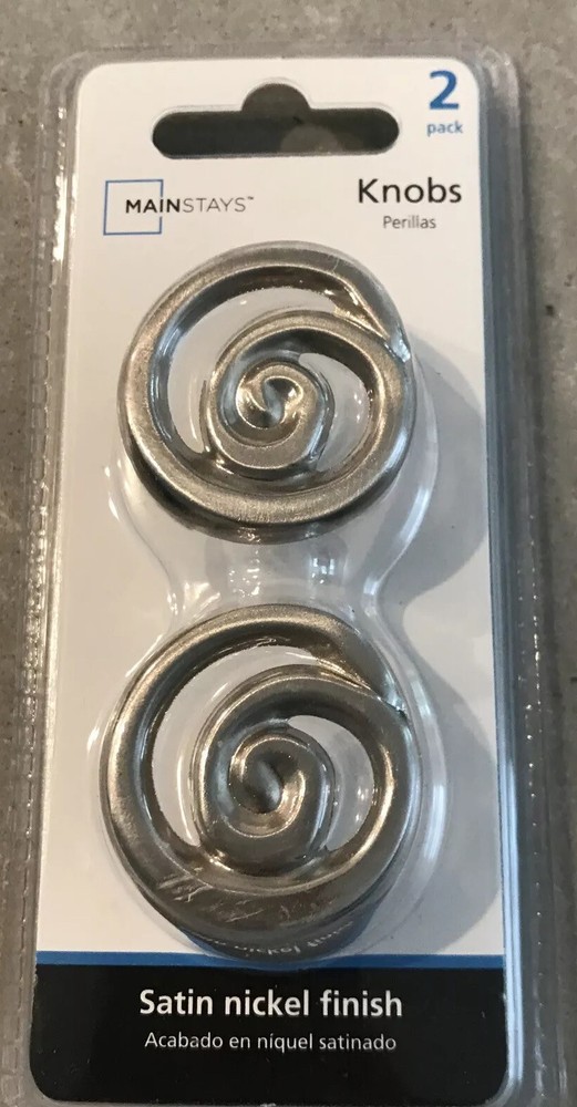 Chapter Satin Nickle Finish Pack Of 2 Spiral Knobs New