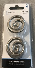 Chapter Satin Nickle Finish Pack Of 2 Spiral Knobs New