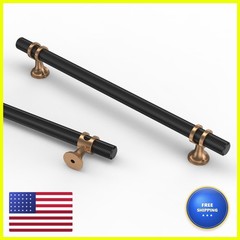 Asidrama 6 Pack 10 Inch254Mm Knurled Matte Black And Champagne Bronze Kitchen
