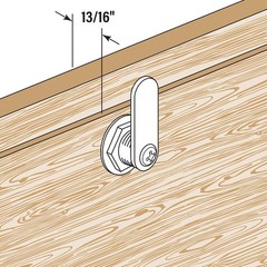 Stainless Steel Drawer and Cabinet Lock – 1-1/8 In. Length, 2 Keys Included