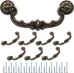 8 Pack Vintage 6 Inch Bronze Drop Bail Cabinet Drawer Pull Handles 150mm