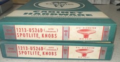 Set of 24 VTG NOS Washington Spotlite Satin Chrome 2 1/2″ Round Cabinet Knobs