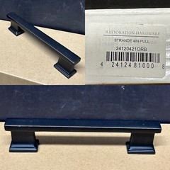 Restoration Hardware Art Deco 1930’s Style Bronze Black Strande Pull- 4″