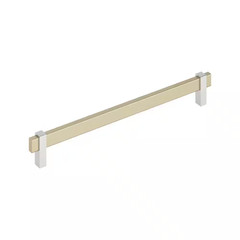 Mulino 10-1/16 In. (256Mm) Center-To-Center Modern Golden Champagne/Polished Chr