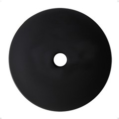 4 PCS Matte Black Thick Backplate Cabinet Knobs 21/3 Inch Round Rosette Plate