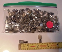 90 pcs. 6mm X 22mm: Shelf Support Pegs Pins Shelves Holders Spoon Shape; Chrome