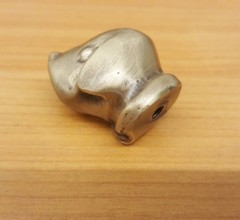 Brass Drawer Cabinet DOG Figurine Handle Knob Pulls Cupboard Vintage Home Decor