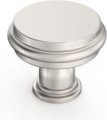 Amerdeco 10 Pack Brushed Satin Nickel Cabinet Knobs 1.3 Inch(32mm) Single Hole Z