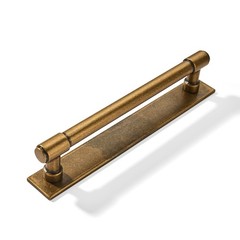 5 Pack 5 inch (128 mm) Center to Center Antique Brass Cabinet Pull Backplate …