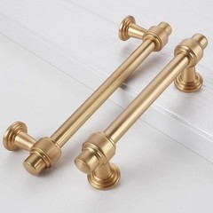 Durable 5 Inch Champagne Bronze Kitchen Drawer Pulls – 10 Pack, Sturdy Zinc H…
