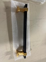 Amerock BP36682BMBBGL Overton 5-Inch Bar Cabinet Pull – Brushed Matte Black/Gold