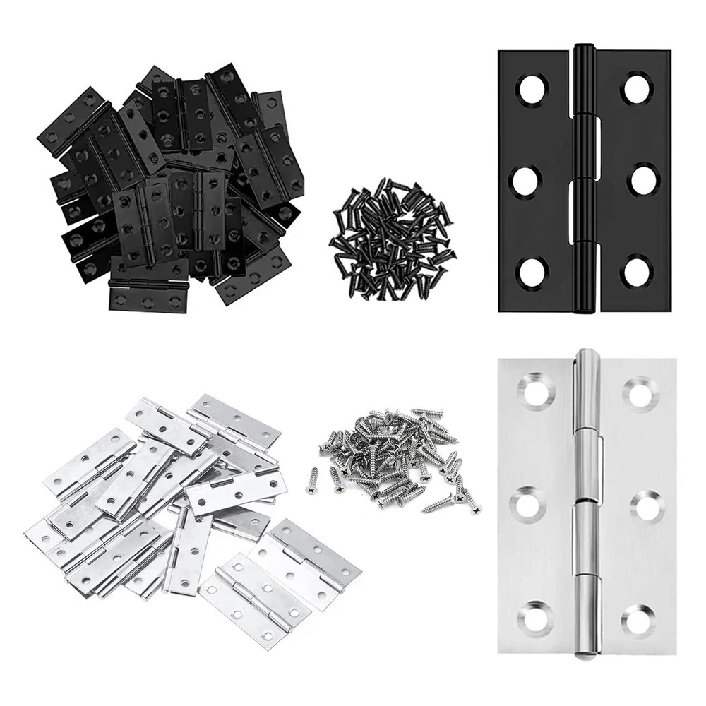 24 Pcs 3.28 Inch Door Hinges, Stainless Steel Folding Butt Hinges, Furniture …