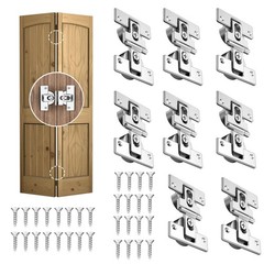 180Degree Bifold Cabinet Door Hinges Double Cup Concealed Zinc Alloy 8 PCS
