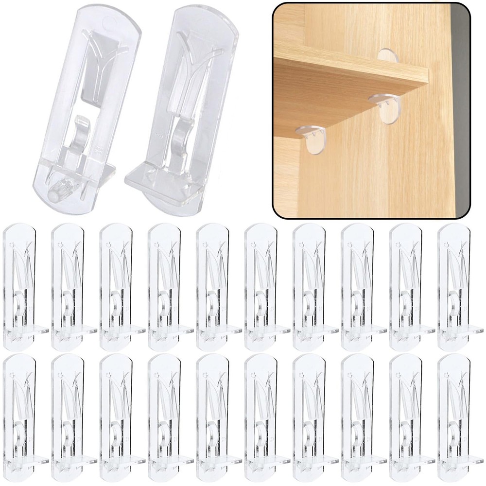 20pcs Plastic Locking Shelf Support Pegs5mm Shelf PinsSelf-Locking Bracket Cli