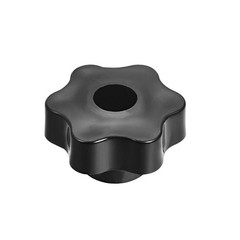 uxcell Clamping Handle Screw Knobs M8 Threaded Through Hole M8, Black