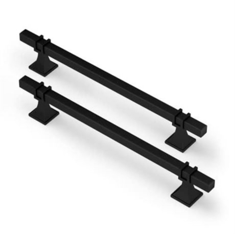 Lepatape 15 Pack 7-1/2inch(192mm) Black Cabinet Handles Black Drawer Pulls