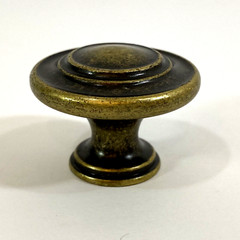 8 x Cabinet Hardware Weathered Brass Look Round Cabinet Knob Mushroom Shape