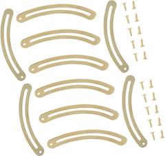 10pc Gold Lid Support Hinges 2.7″ Recurved Stay Hinge Box Cabinet Trunk Hardware