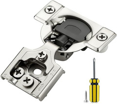 50 Pack 25 Pair 3/8 Inch Overlay Soft Close Kitchen Cabinet Hinges Stainless Ste