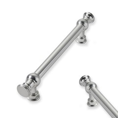 2-Pack 3-3/4in 96mm Hole Center Cabinet Pulls, Brushed Satin Nickel, Solid