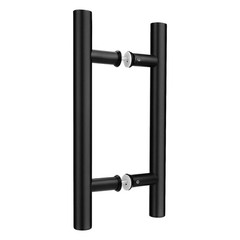 Barn Door Pull Handles Double Sided Black Stainless Steel 12in 185mm 2 Pack