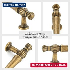 10 Pack 3 Inch Hole Centers, Antique Brass Cabinet Pulls Vintage Brass Cabinet H
