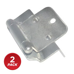 Brushed Nickel Semi-Concealed Self-Closing 5/8 In. Overlay for Face Frame Cabine