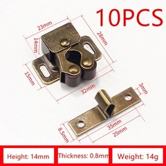 10Pcs Home Door Cabinet Cupboard Furniture Catch Stopper Roller Latch Home;;