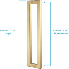 TG-6013 450Mm/18 Inches Square/Rectangle Shape Stainless Steel Push Pull Door Ha