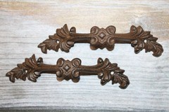 2-LARGE ELEGANT Drawer Handles,Victorian Flair With New Orleans Style, HW-45