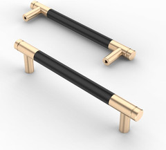 10 Pack 5 Inch(128Mm) Champagne Bronze Cabinet Pulls Knurled Cabinet Handles Cup