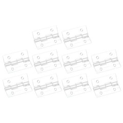 10Pcs 45x35mm Acrylic Hinges Hardware Folding Hinge with Mounting Hole Clear