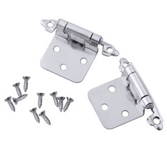 Kitchen Cabinet Hinges Face Mount Cupboard Door w/ Screws Overlay Self Closing